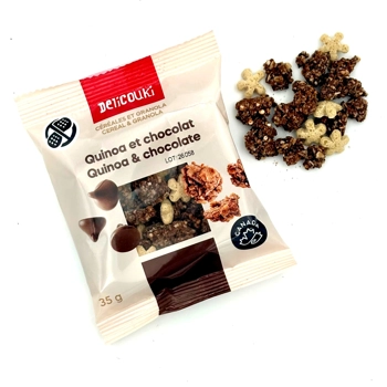 Céréales quinoa et granola au chocolat