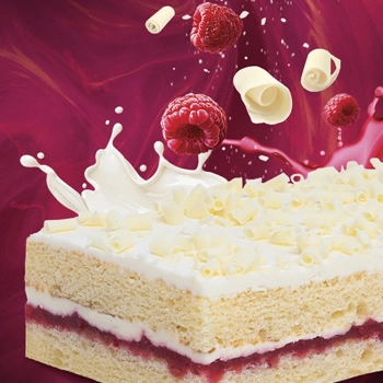RASPBERRY CREAM SLAB CAKE