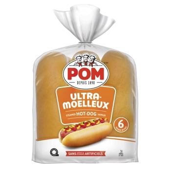 Pain à hot-dog vapeur ultra-moelleux