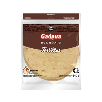 Tortillas 100% blé entier grandes