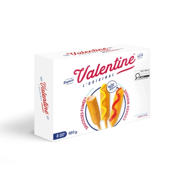 Valentine mini hot dog rolls