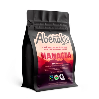 Abénakis café biologique équitable en grains Managua 200g