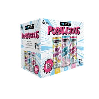Poppers Popalicious caisse mixte 6x355 mL