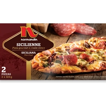 Pizza gourmet sicilienne.