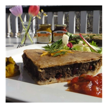 Quebec Bison Tourtière with Porto and Juniper Berries