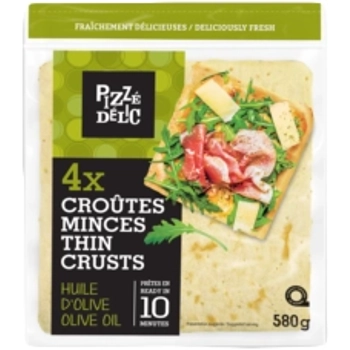 Pâtes à pizza minces huile d'olive