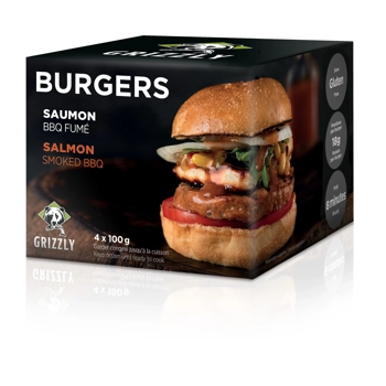 Burger de saumon bbq fumé