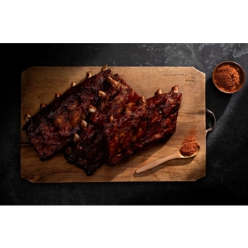 Côtes levées de dos de porc cuites sans sauce 20/24 oz 6x630g