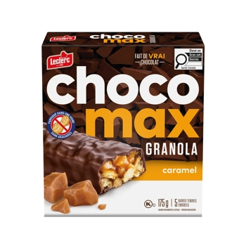 Barres granola enrobées caramel