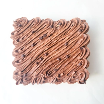 Vegan Double Chocolate, Square Cake, végétalien, sans gluten et sans allergènes prioritaires