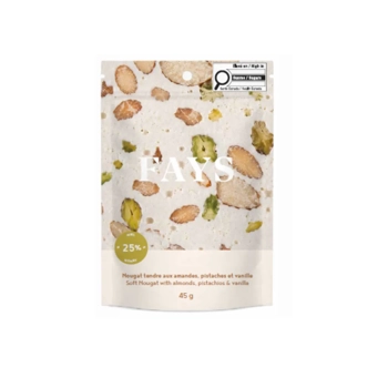 Nougat tendre aux amandes, pistaches et vanille