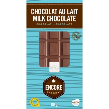 Milk chocolate gourmet bar.