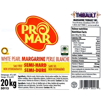 Margarine perle blanche