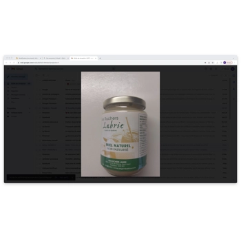 Miel liquide et crémeux