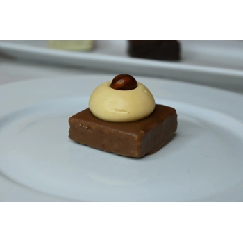 Chocolate & salted caramel canape