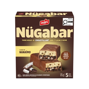 Barres Nanaïmo enrobées de vrai chocolat au lait