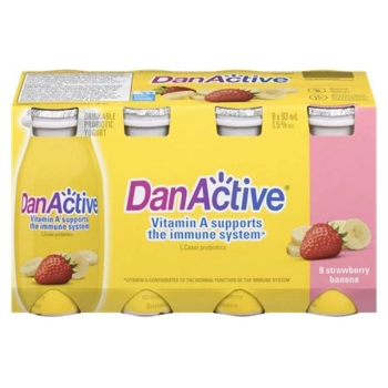 Yogourt probiotique à boire Fraises/Bananes