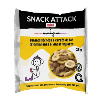 Dried bananas & wheat squaress