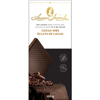 70% Cocoa Dark Chocolate Bar with Cocoa Nibs