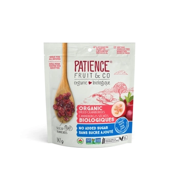 Canneberges séchées bio sans sucre ajouté et tranchées