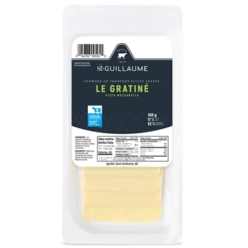 Le Gratiné pizza mozzarella (17% MG) St-Guillaume, en tranches