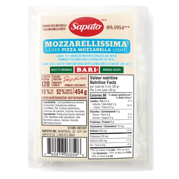 Mozzarellissima Pizza Mozzarella 15%MG Légère