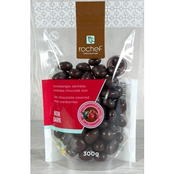 Canneberges enrobées de chocolat noir