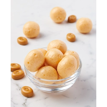 Crunchy freeze-dried caramel