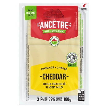 Cheddar doux en tranches biologique