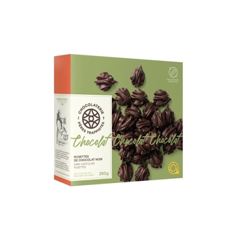 Dark chocolate rosettes