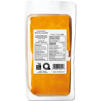 Cheddar St-Guillaume, jaune, en tranches (HRI)