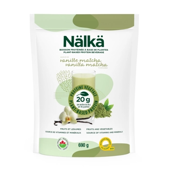 Boisson protéinée à base de plantes – Saveur de vanille matcha