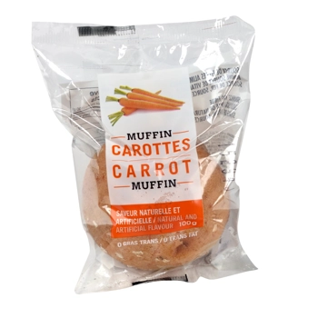 INDIVIDUALLY WRAPPED BAKED MUFFINS CARROTS 100g