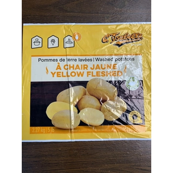 Pomme de terre lavées  a chair jaune