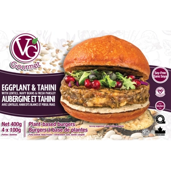 Burgers Aubergine et tahini à base de plantes