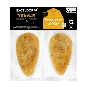 Poitrines de poulet marinées à la moutarde de dijon