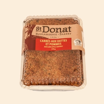 Carrés aux dattes et pommes.