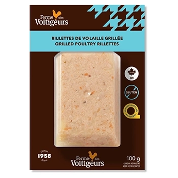 Grilled poultry rillettes