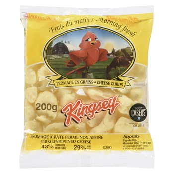 Kingsey fromage à pâte ferme non affiné 29% M.G. 30 x 200 g en grains