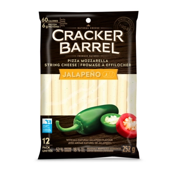 Fromage Jalapeno Ficelle Cracker Barrel sac de 12