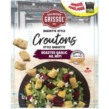 Baguette style croutons ail rôti