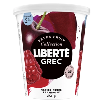 Yogurt Greek 2% Extra Fruit Black Cherry & Raspberry