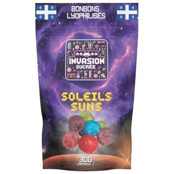 Freeze-dried candy suns