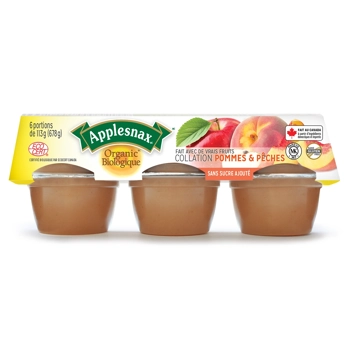 Collation pommes & pêches biologique