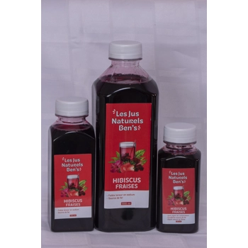 jus d'hibiscus fraises sucré.