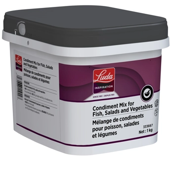 Mélange de condiments pour poisson, salades et légumes
