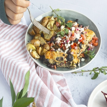 Omelette à la grecque.