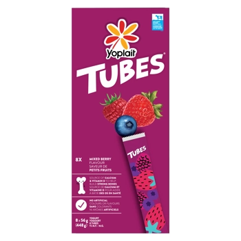 Yoplait Tubes Yogourt Petits Fruits 1% M.G. 8x56G