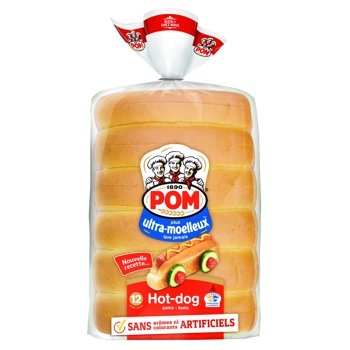 Pain hot-dog ultra-moelleux