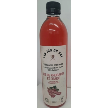 Jus de rhubarbe et fraises.